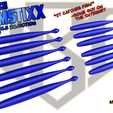 MakingBaits-6in-DrumStikk-4.png The 6-inch Drum Stixx 5-Cavity Stick Bait Injection Mold By MakingBaits.com