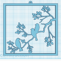 0.png Free STL file BIRDS ON BRANCHES・Model to download and 3D print