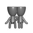 Enamorados_N2_Gris_1.png Бесплатный STL файл Florero Maceta Robert N° 2 VASE FLOWERPOT ROBERT IN LOVE・Дизайн 3D-принтера для скачивания