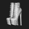 3.jpg 7 SET FASHIONABLE PENDANT WOMENS SHOES HALF-BOOTS 3D MODEL COLLECTION
