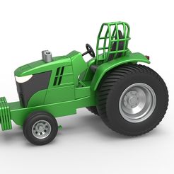 1.jpg Archivo 3D Diversión Diecast corto Tirando de Tractor John Deere 7310R Pro Stock Escala 1:25・Design para impresora 3D para descargar, CosplayItemsRock