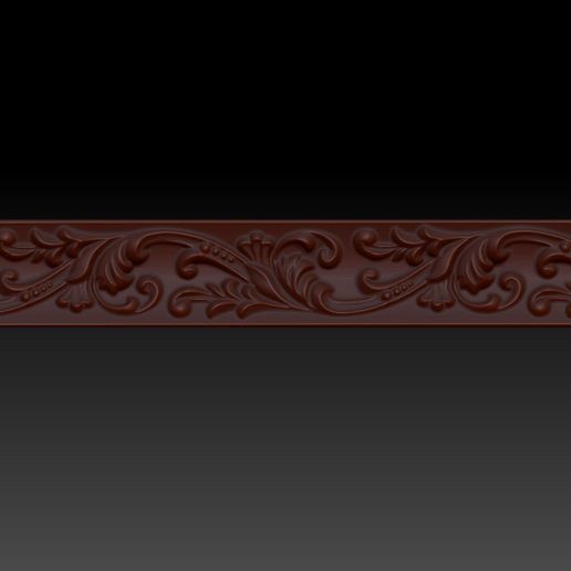 Western Floral Scrollwork Leather Stamp Relief / Decorative Border STL