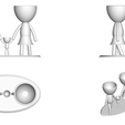 Familia_Blanco_2.png Бесплатный STL файл Macetas Florero ROBERT plant familia mama papa hijo - FAMILY FLOWERPOT VASE MOTHER DAD SON / DAUGHTER・Дизайн 3D-печати для загрузки