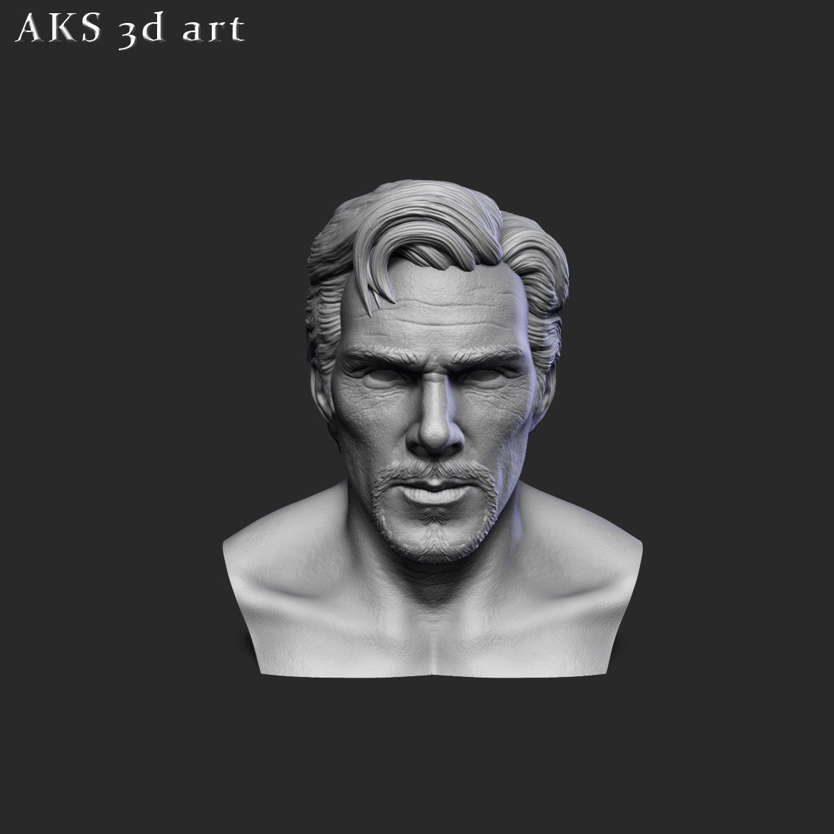 Gree tcmr ous Archivo 3D arte de la escultura facial de benedict cumberbatch・Modelo imprimible en 3D para descargar, AS_3d_art
