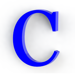 C3.png Free STL file Letter C・3D printer model to download