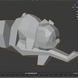 p1.png Low poly bear on branch, key holder, towel holder.