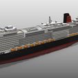 2.jpg MS Queen Anne, Cunard new cruise ship printable model, full hull and waterline