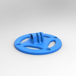 rendu gopro bleu.jpg Free STL file gopro fixation・3D printing idea to download