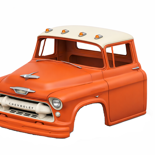 1955 Chevy 4100 Dump Cab only, hollow shell no interior, heavy duty commercial , rc trucks, scale models