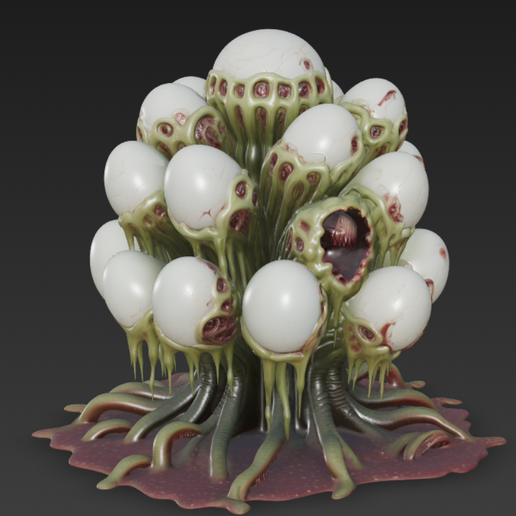 🥚 4 STL/OBJ - ALIEN HIVE EGGS - Sci-Fi Horror Terrain - Tyranid Nest ...