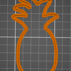 ANANA.png Archivo STL PINEAPPLE ANANA COOKIE CUTTER CORTANTE GALLETAS・Modelo de impresora 3D para descargar
