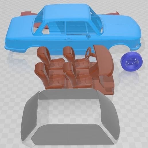 🚗 BMW 2002 1968 Printable Car・ 3D File for 3D printing・Cults