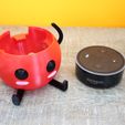 IMG_7753.jpg Echo Dot 2nd Generation Holder Cute Stardew Valley Junimo Amazon Alexa Stand Cool Gift For Video Gamer Case Mount Nerdy Colorful Cute Decor