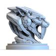 2.543.jpg Robotic Saber-Tooth Tiger Head STL – Mecha Smilodon Sculpture 3D Print Model | Sci-Fi Animal Bust