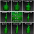 STL Dy GiewaNL Nass FOR ri 3D PRINTER Potion 14 Potion 15 Potion 16 Magic potion bottles