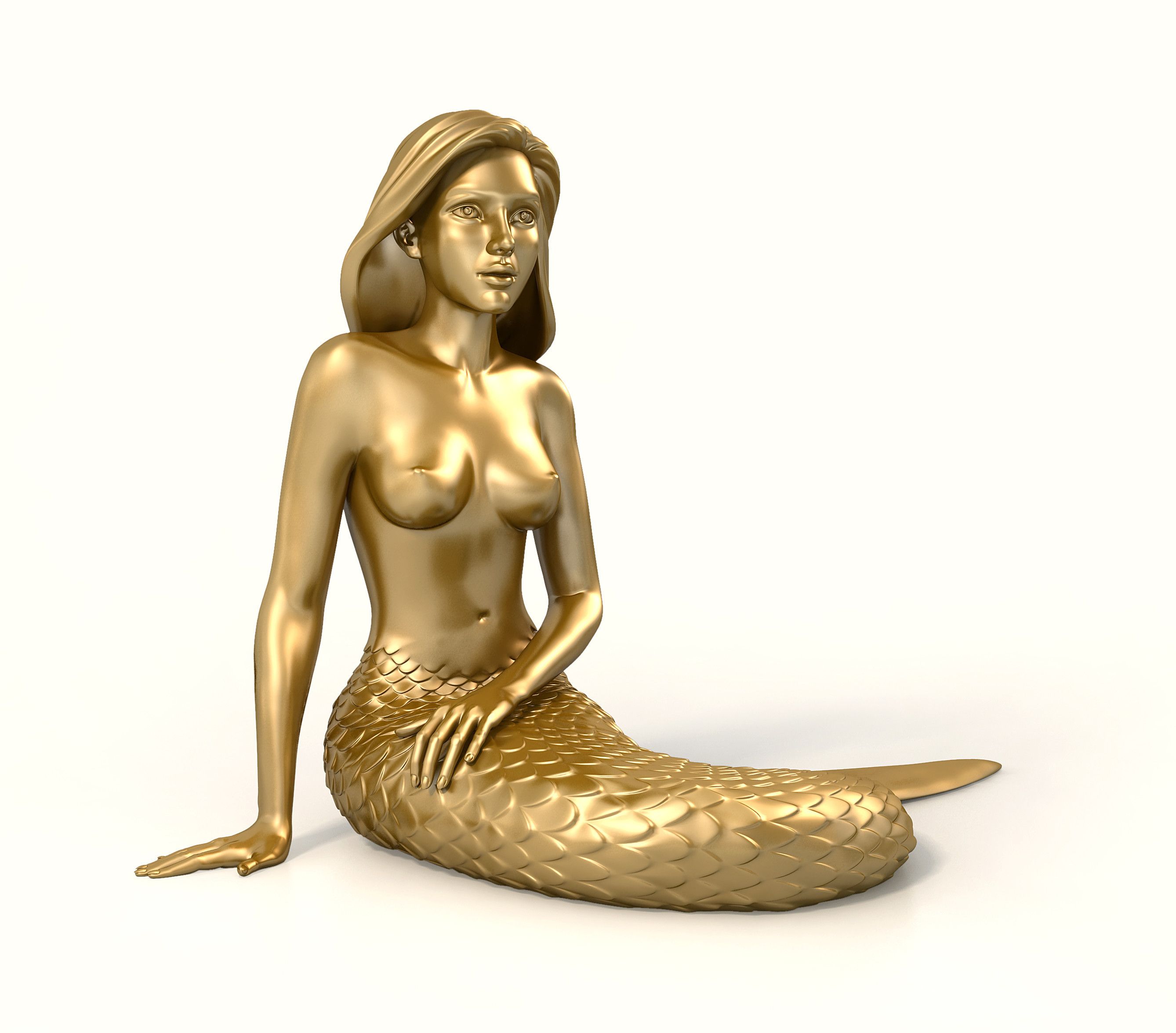 Mermaid_0010001.jpg STL file Thinking Mermaid・3D printer model to download, FORMBYTE
