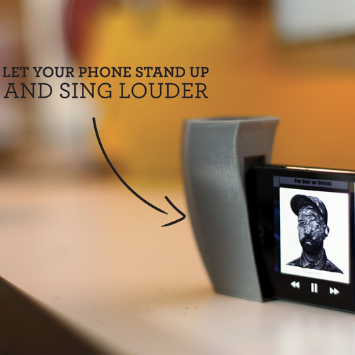 iPhone Amplifier Stand 3D model preview