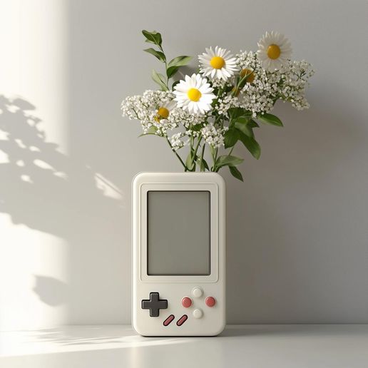 (not a) Gameboy Vase for Nostalgic Home Decor - 3D model önizlemesi