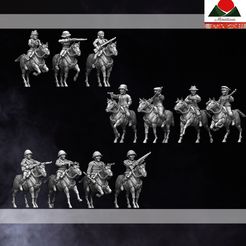 Cavalry.jpg Download file 28mm WW2 Partisan Resistance Fighter Cavalry and Civilians • 3D printable design, RedDawnMiniatures