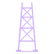 Front-Flat-3.stl N Scale - Water tank on a tower