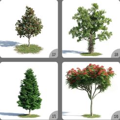 a6c_7TVM.jpeg Pot Plant Long And Fruit 3D Model Tree Decoration 17-20