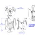 Windmill Pro DWG with Bearings.JPG Pro VERTICAL AXIS WIND TURBINE mit oder ohne optionale gedruckte Lager