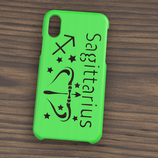 Case Iphone X/XS Sagittarius sign - 3D model önizlemesi