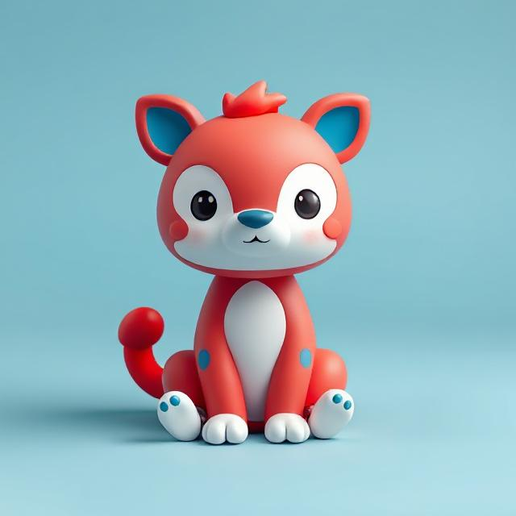 Cute Cat / MultiColor 3D model