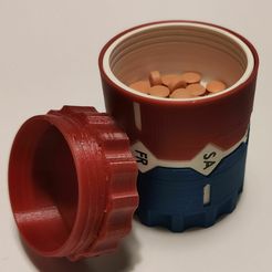 bottle_pills.jpg STL file Pill orgranizer pills bottle dispenser pill box・3D printer design to download
