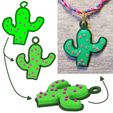 Cactus Pendant for Instagram.jpg Archivo STL Colgante de cactus・Plan de impresora 3D para descargar