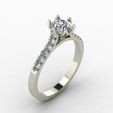 tulip-ring-white-gold.jpg Tulip setting round diamond ring STL  micro prong jewelry