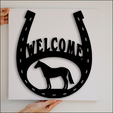 Horse-Welcome.png Horse Welcome wall decoration Wall Art