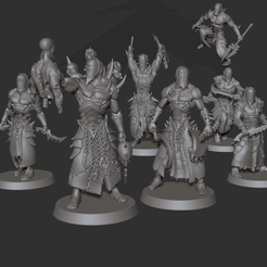 FB_Jan2021_2.png 3D file Warrior Squad With Bonus Acolyte / Raider - Cursed Elves・3D printer design to download