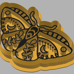 moth1-1.png Archivo STL Cortapastas polilla V1・Objeto para impresora 3D para descargar