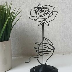 Model-rose-picture.jpeg Descargar archivo STL Line art Rose • Objeto imprimible en 3D, Ukyo-Chavez