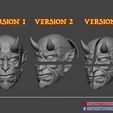 hellboy_mask_cosplay_3dprint_011.jpg Hellboy Mask Cosplay Halloween Full Face Helmet 3D print model