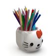Hello-Kitty-Hex-Planter.421.1.jpg Hello Kitty Hex Planter & Pencil Holder – Cute Desk Organizer | 3D Printable STL, OBJ, 3MF