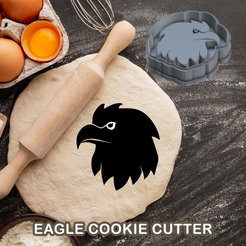CUTTERS.png Archivo STL Eagle cortador de galletas masa de hojaldre azúcar alimentos・Objeto de impresión 3D para descargar, Edgars