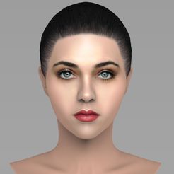 untitled.186.jpg 3D file Beautiful brunette woman bust for full color 3D printing TYPE 7・3D printable model to download