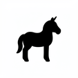 horse.png Niedliche Tierausstechformen STL Pack 1