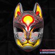 Kitsune_Fox_Mask_3D_print_file_013.jpg Japanese Fox Mask Demon Kitsune Cosplay Mask, Helmet 3D Print Model