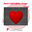 heart-3d-bubble.png Heart 3D bubble shape / Valentines Heart bubble shape /party decor / cake topper / love / 2 heart styles / balloon style heart