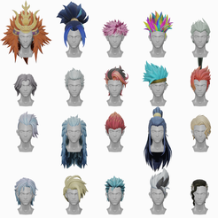 00.png 20 STYLIZED MALE HAIR MODELS PACK 3