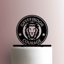 JB_Harry-Potter-Gryffindor-Trait-225-A034-Cake-Topper.jpg STL file TOPPER HARRY POTTER GRYFFINDOR BADGE MEDAL・3D printing design to download