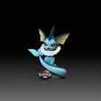 Vaporeon01.jpg Fichier STL Vaporeon - EEVEE EVOLUTION-POKÉMON FIGURINE - MODÈLE PRINT 3D・Plan pour imprimante 3D à télécharger