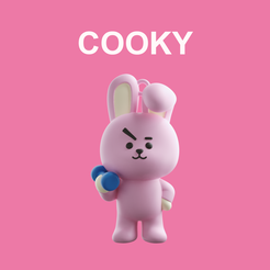 cooky.png STL file bt21 / BTS keychain - COOKY・3D printer model to download