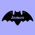 James.png UK PERSONALIZED BAT DECORATION FOR TOP 3000 UK FIRST NAMES