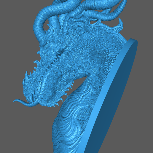 Untitledc.png Wall Mount Dragon Head Trophy