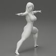 10008.jpg 3D file Young Woman Practicing Yoga Lesson Doing Warrior Two 3D Print Model・3D printable model to download, 3DGeshaft