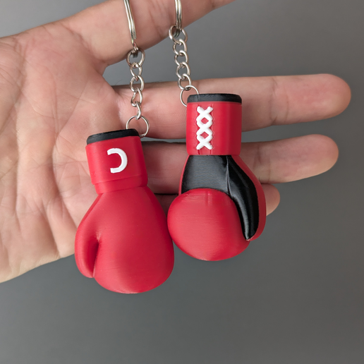 🥊 Boxing Gloves : Personalized keychain with your initial・Free STL File ...